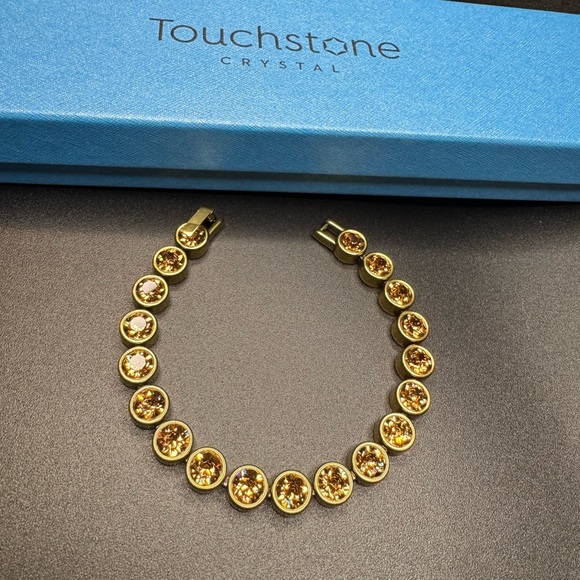 Touchstone Crystal, a Swarovski Crystal company, Golden Treasures Ice Bracelet - Picture 1 of 4